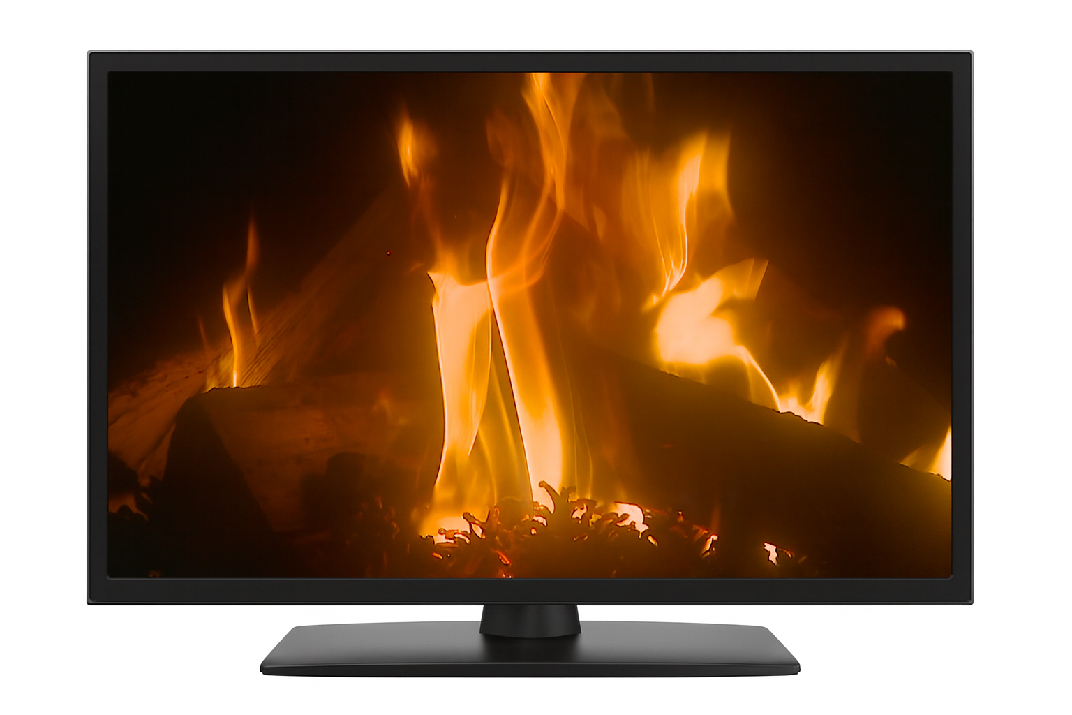 Close Intense Fireplace with Fire Sounds