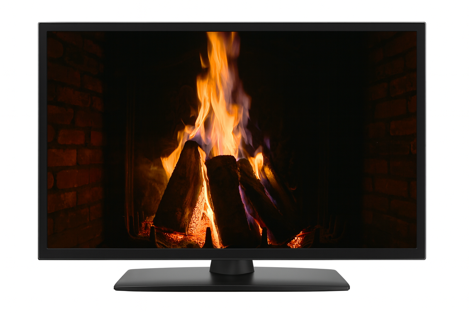 Dark Classic Fireplace with Fire Sounds with Piano Music