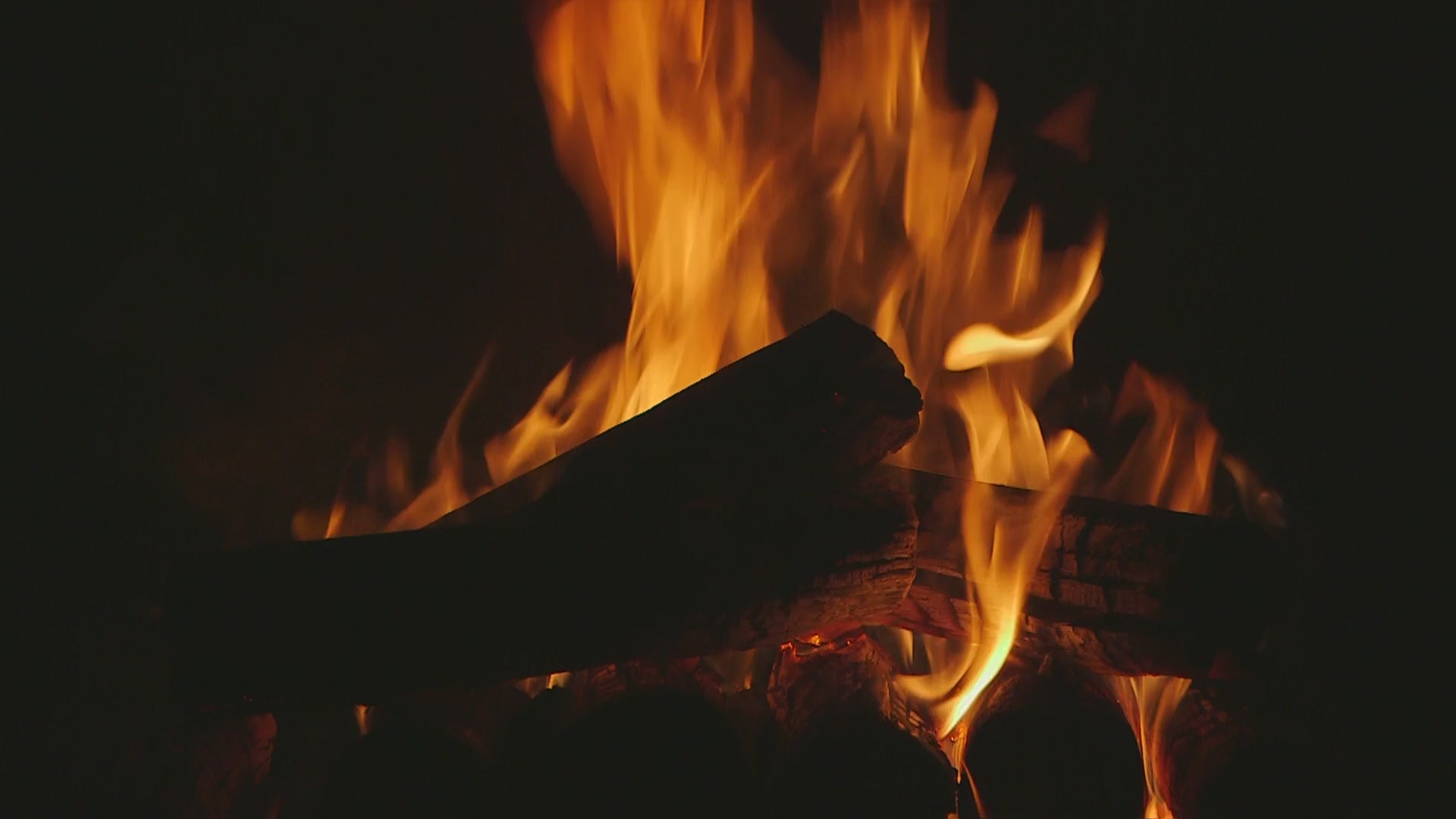 Fireplace with Jazz Music
