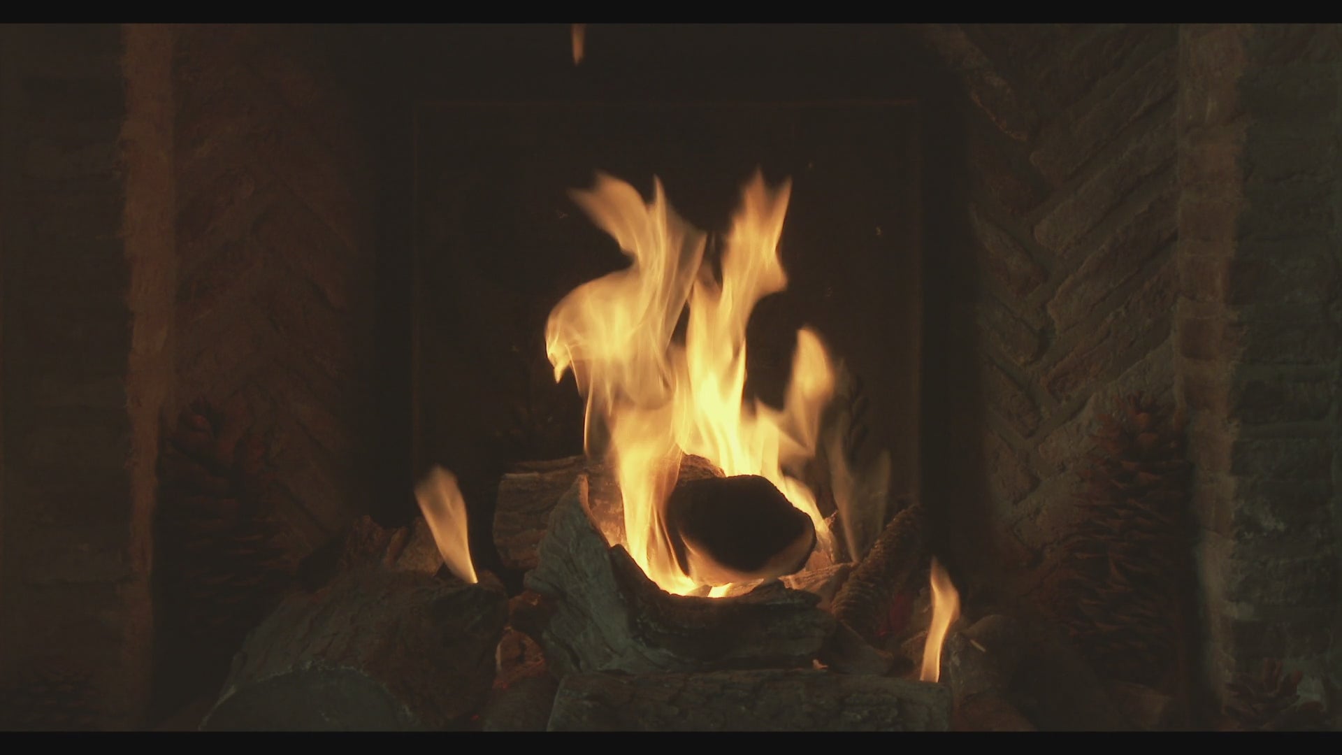 Fast Burning Fireplace with Fire Sounds