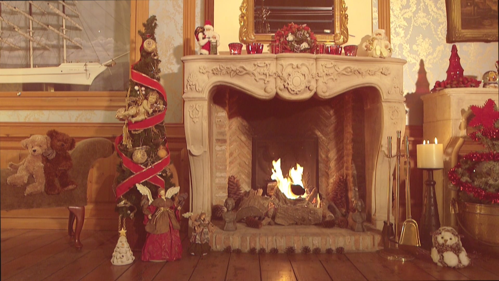Christmas Fireplace - Fire Sound