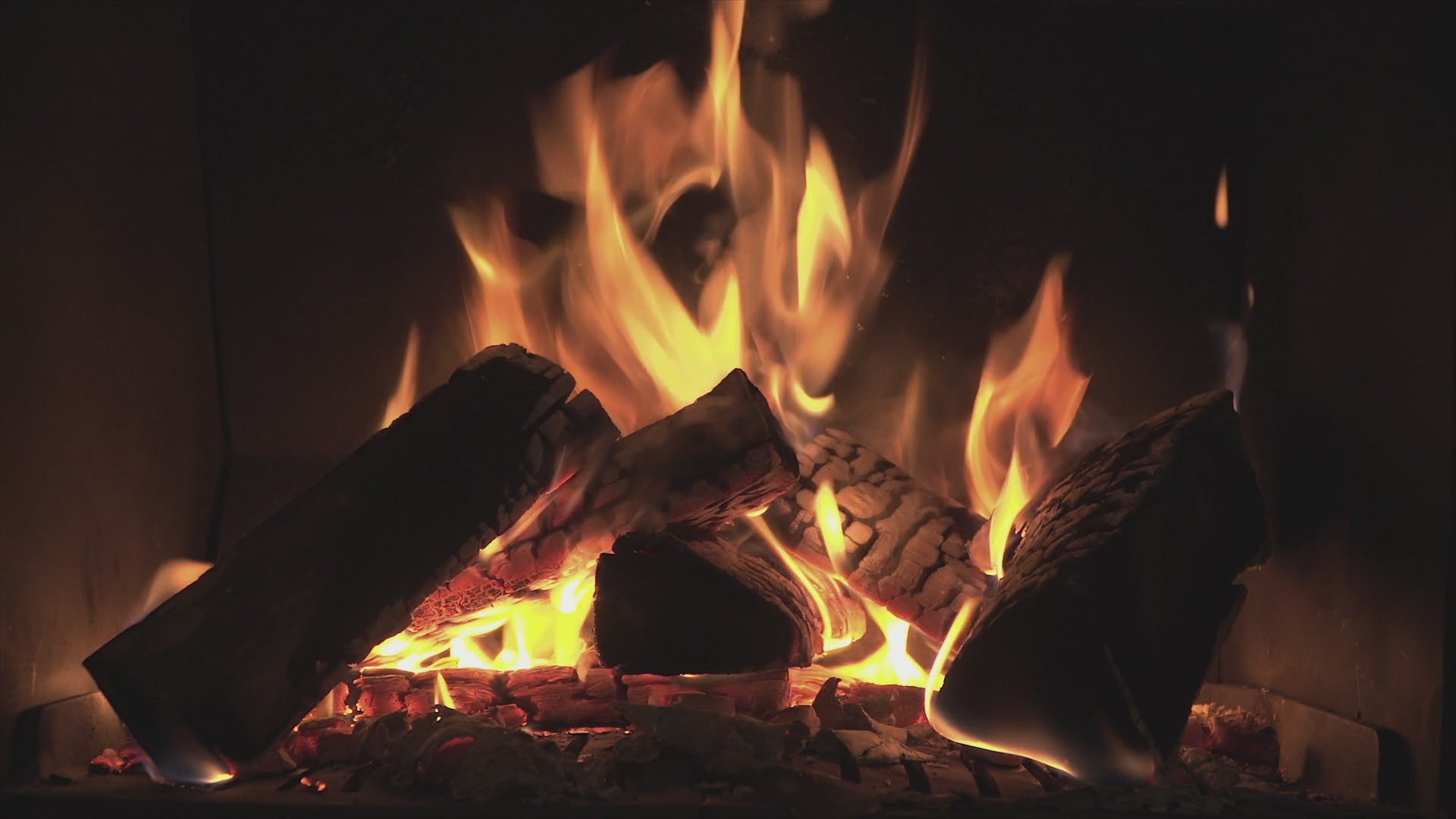 Fireplace + Piano Music