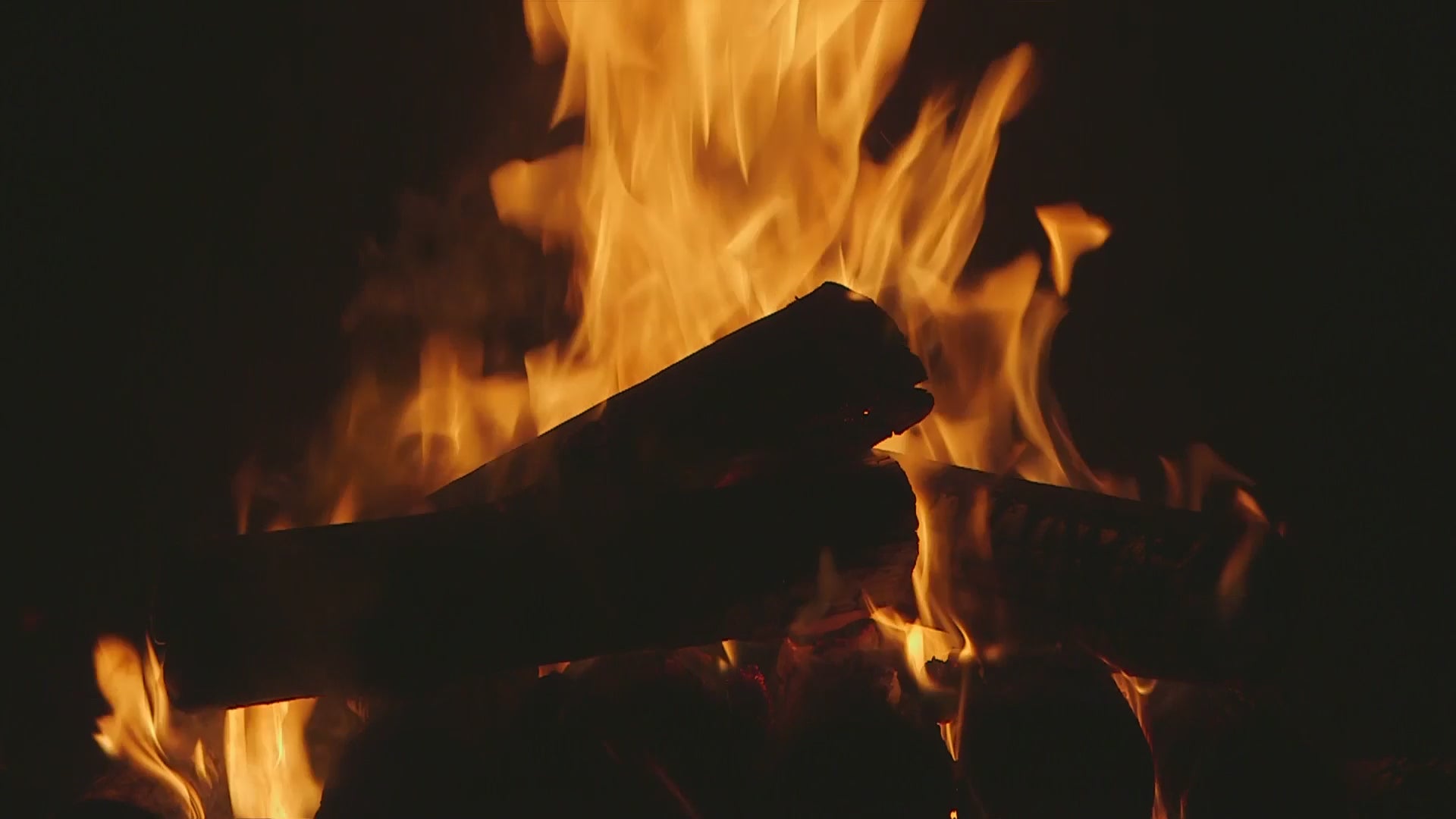 Fireplace with Crackling Fire Sounds